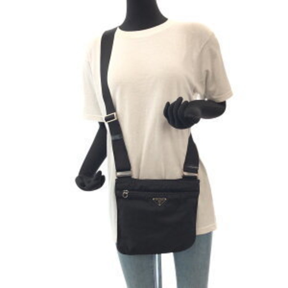 Prada Shoulder Black Nylon Triangular Tessuto Bag - image 6